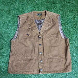 Wyoming Traders Canvas Vest Men’s Large Western Horse Logo Ranchwear